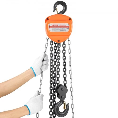 VEVOR Rankinė grandininė talė, 3 t, 3 m, oranžinė