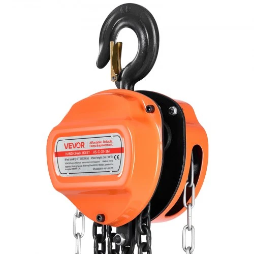 VEVOR Rankinė grandininė talė, 3 t, 3 m, oranžinė