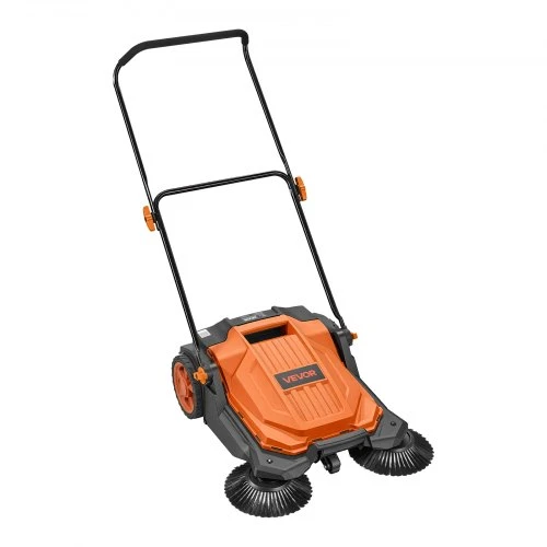 VEVOR Rankinis grindų šlavimo įrenginys, 650 mm šlavimo plotis, 18,9 l talpa, oranžinis