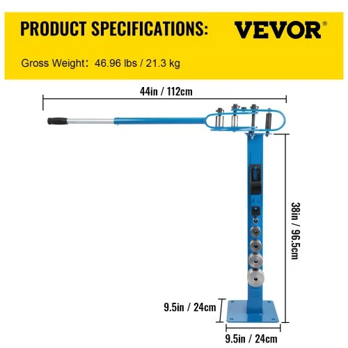 Koduva VEVOR rankinis vamzdžių lenktuvas, 7 formos, 1–3", modelis YP-38