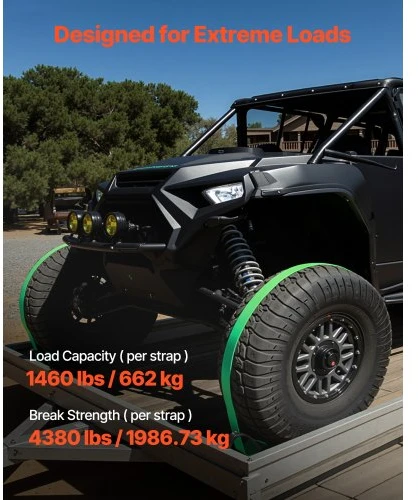 VEVOR Ratų trinkos pririšimo rinkinys priekabai, su sagtimi, 1986,73 kg trūkio stipris, 662 kg darbinė apkrova