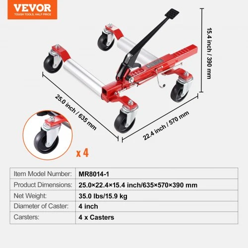 VEVOR Ratų vežimėlis, 1500 lbs, 360° pasukami ratukai