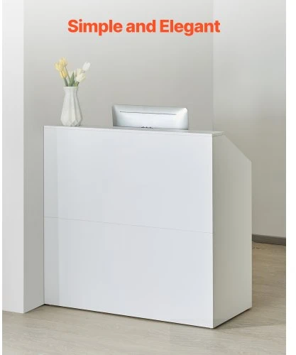 Koduva VEVOR recepcijos stalas, 1180 x 500 x 1115 mm, baltas
