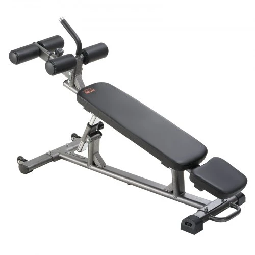 VEVOR Reguliuojamas suoliukas atsilenkimams, decline ab bench su reverse crunch rankena, 4 aukščio padėtys, plieno, 453 kg