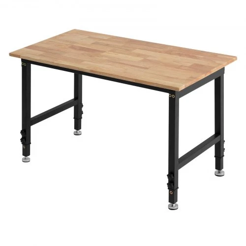 VEVOR Reguliuojamo aukščio darbastalis, 680 kg, 122 x 60 cm, ąžuolo stalviršis
