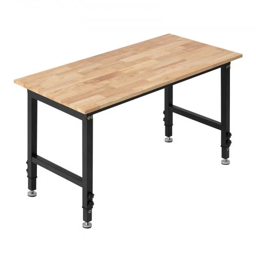 VEVOR Reguliuojamo aukščio darbastalis, 680 kg, 122 x 60 cm, ąžuolo stalviršis