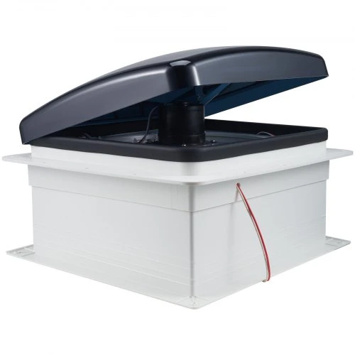 Koduva VEVOR RV stogo ventiliatorius, 12 V, 10 greičių, su nuotoliniu valdymu, dūminis, 41 x 41 x 25 cm