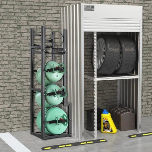 Koduva VEVOR šaldymo agentų balionų stovas, 1 x 50 lb, 2 x 30 lb ir 3 mažiems balionams