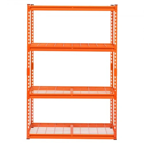 Koduva VEVOR sandėliavimo lentynos, 4 pakopų, 2400 lbs, reguliuojamos metalinės lentynos, 20 x 40 x 60 in, oranžinės