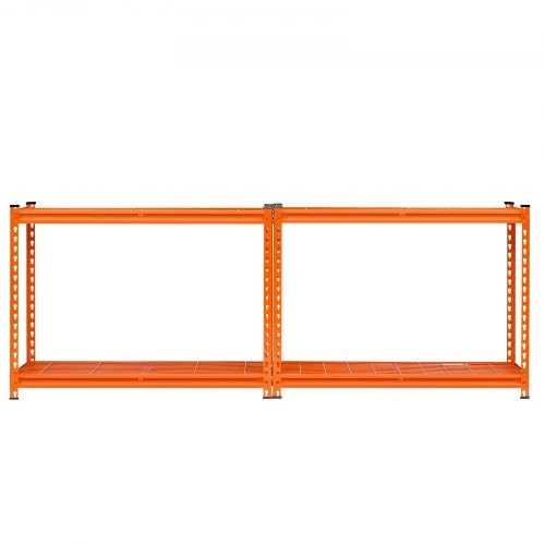 Koduva VEVOR sandėliavimo lentynos, 4 pakopų, 2400 lbs, reguliuojamos metalinės lentynos, 20 x 40 x 60 in, oranžinės