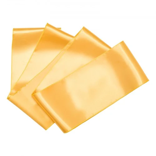 VEVOR Satino kėdžių juostelės su kaspinais, 100 vnt., auksinės, 7 x 108 col.