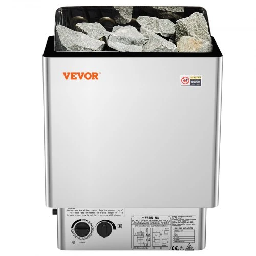 VEVOR Saunos krosnelė, 8 kW elektrinė, 400 V 3N, su 3 h laikmačiu, skirta 8–12 m³