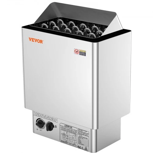 VEVOR Saunos krosnelė, 8 kW elektrinė, 400 V 3N, su 3 h laikmačiu, skirta 8–12 m³