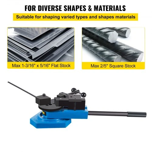 VEVOR SBG-40 metalo vijų lankstytuvas, universalus metalo strypų lankstytuvas
