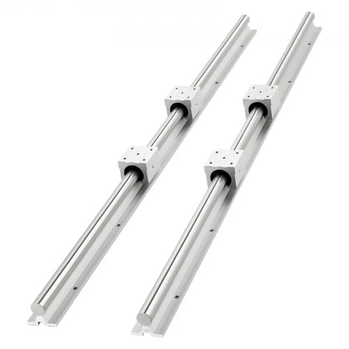 VEVOR SBR25 linijinių bėgių rinkinys, 2 vnt. 1200 mm, su 4 guoliniais slankikliais