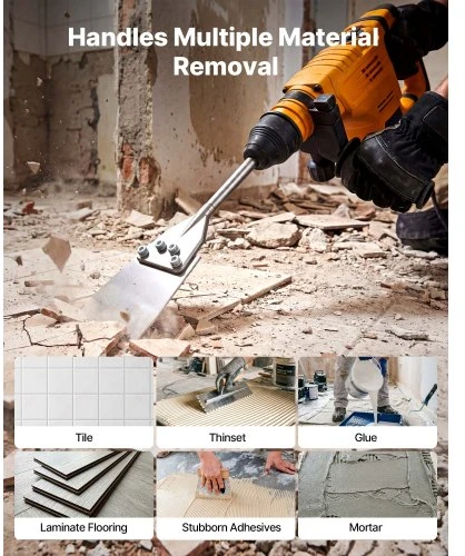 Koduva VEVOR SDS Max grindų grandiklis, 600 x 150 mm kaltinis antgalis, skirtas rotaciniams plaktukams