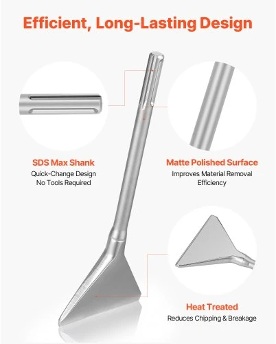 Koduva VEVOR SDS Max skėlimo kaltas, 350 x 150 mm, su SDS Max kotu, skirtas perforatoriams