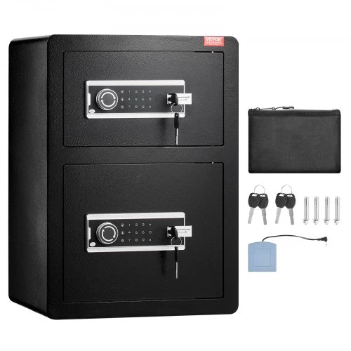 Koduva VEVOR seifas su dvigubomis durimis, 3.5 cu.ft, juodas, SS-590SM