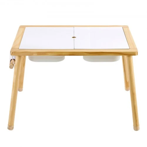 VEVOR Sensory table vaikams su 2 kėdutėmis, medinis, 81,5 x 60 x 50,5 cm, G16SKU3