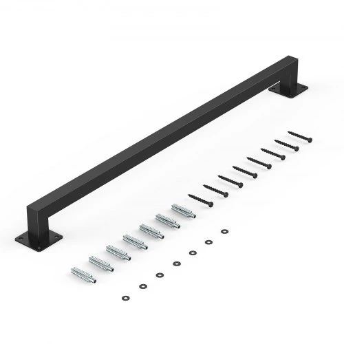 Koduva VEVOR sieninis laiptų turėklas, 1215 mm, juodas, anglinis plienas, 113 kg, 2 dalys
