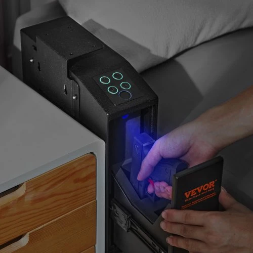 Koduva VEVOR sieninis pistoletų seifas su biometriniu atrakinimu