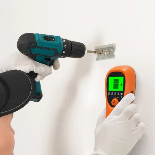 VEVOR Sieninis taškiklių ieškiklis, 5 viename, elektroninis su LCD ekranu ir garso signalu, oranžinis