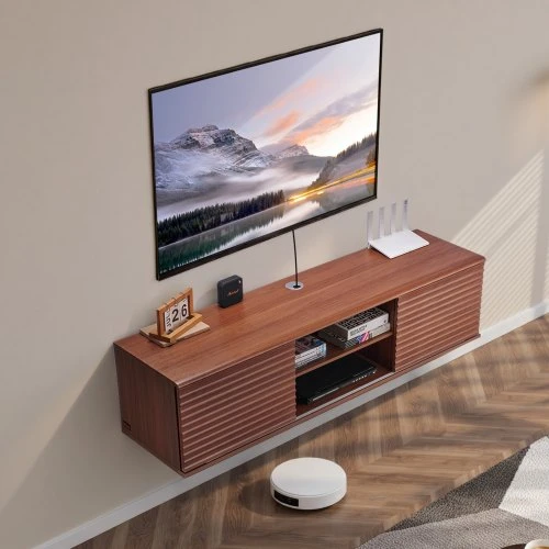 Koduva VEVOR sieninis TV staliukas, 152 cm, riešutmedžio spalvos