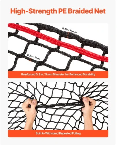 VEVOR Šieno tinklas apvaliems rulonams, 1,8 x 1,8 x 1,8 m, 38,1 x 38,1 mm akutės, be mazgų