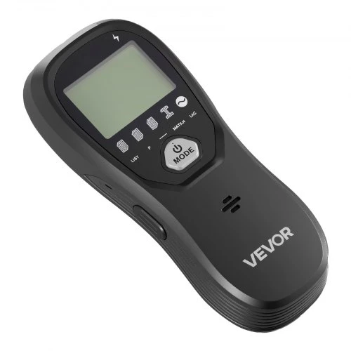 VEVOR Sienų detektorius „Stud Finder“ 5 viename, elektroninis taškiklių ieškiklis su išmaniuoju jutikliu, LCD ekranu ir garso signalu, juodas