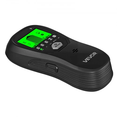 VEVOR Sienų detektorius „Stud Finder“ 5 viename, elektroninis taškiklių ieškiklis su išmaniuoju jutikliu, LCD ekranu ir garso signalu, juodas