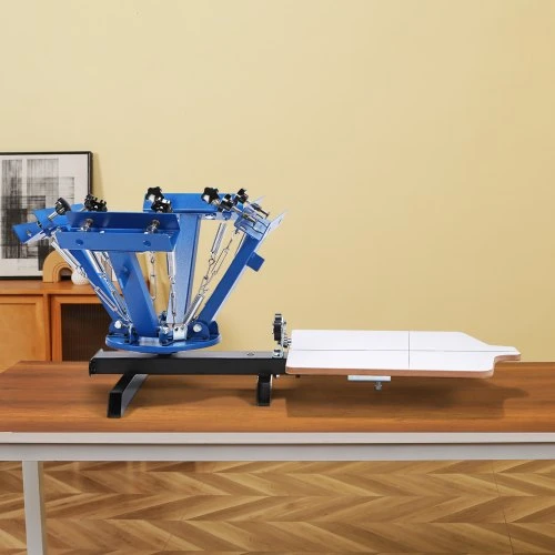 Koduva VEVOR šilkografijos mašina, 4 spalvų 1 stoties, 360° pasukama, 54 x 45 cm