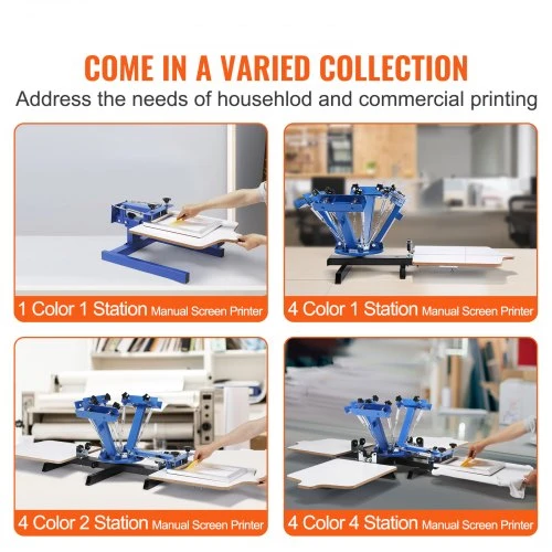 Koduva VEVOR šilkografijos spaudos mašina, 1 spalvos 1 stoties, 54 x 45 cm
