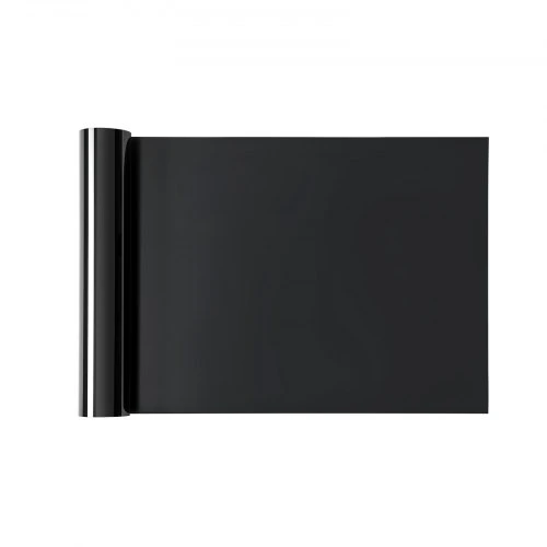 Koduva VEVOR šilumos perdavimo vinilas, 304,8 x 15240 mm, blizgios juodos spalvos HTV ritinys