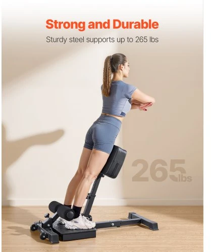 VEVOR Sissy squat treniruoklis, daugiafunkcis gilių pritūpimų suolelis kojų treniruotėms, sulankstomas, juodas