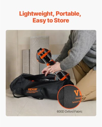 VEVOR Siūlių sujungimo įrankis Seam Setter, 2 vnt., granito siūlių sujungėjas su 6 in vakuuminiais siurbtukais ir įrankių krepšiu