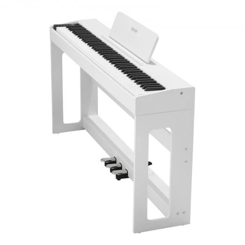 VEVOR Skaitmeninis pianinas, 88 klavišų, pilnai pasvertas, su stovu, baltas