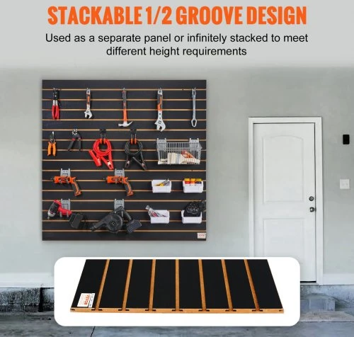 Koduva VEVOR slatwall plokštės, 4 ft x 2 ft, juodos, 2 vnt.