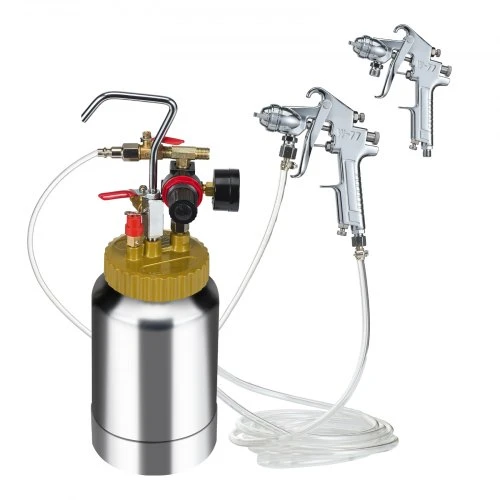 Koduva VEVOR slėginis dažų bakas, 2 l, 1.8 mm purškimo pistoletas, 3 m žarna, JY-SS2L