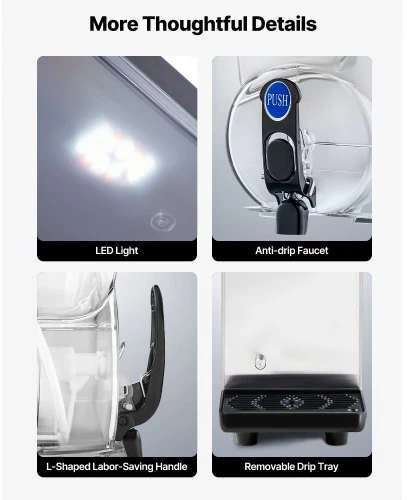 VEVOR Slush machine X-150, 15 l, juoda, nerūdijantis plienas