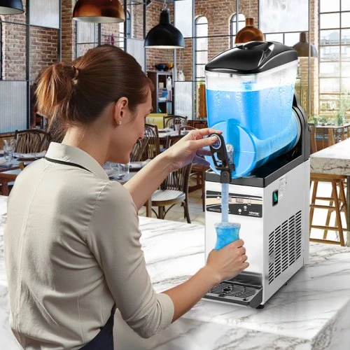 VEVOR Slush machine X-150, 15 l, juoda, nerūdijantis plienas