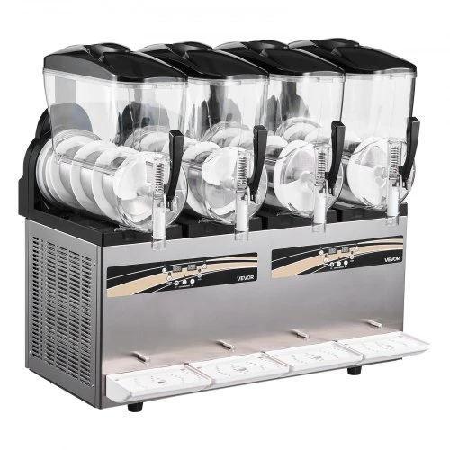VEVOR Slush machine X-480, 12 l x 4, 1650 W, skaidri