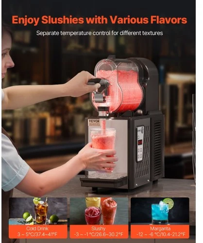VEVOR Slush mašina XRJ3LX1, 3 l, vienas bakas