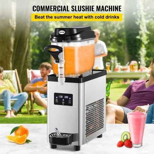 VEVOR Slushių aparatas, 6 l, vieno indo, 300 W, 220 V, nerūdijantis plienas