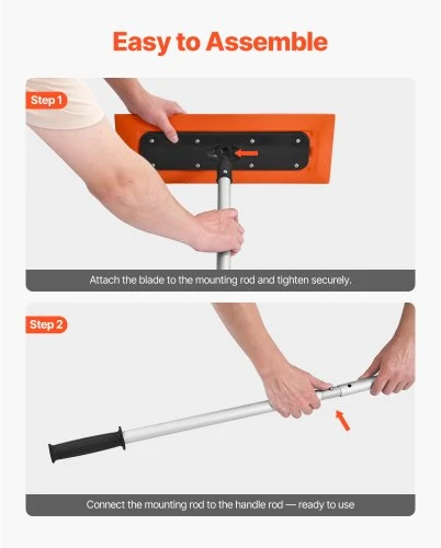 VEVOR Sniego stogo grėblys, 1,2 m pasiekiamumas, 45 cm putų peilis