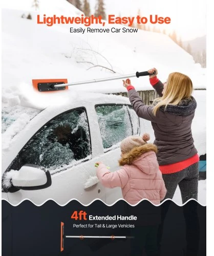 VEVOR Sniego stogo grėblys, 1,2 m pasiekiamumas, 45 cm putų peilis
