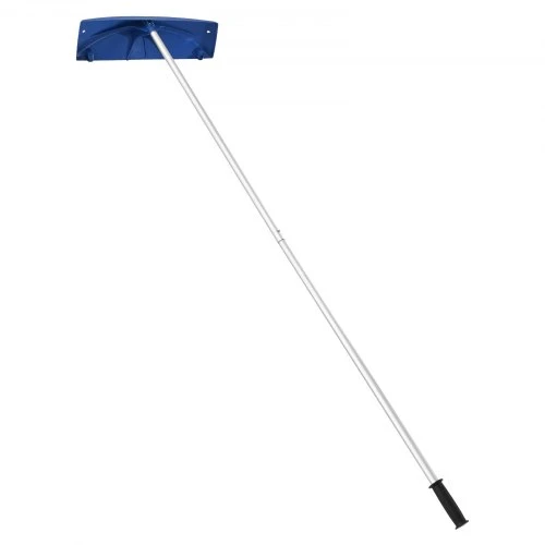 VEVOR Sniego stogo grėblys, 60 cm PP plastiko mentė, reguliuojamas 1,18–5,55 m