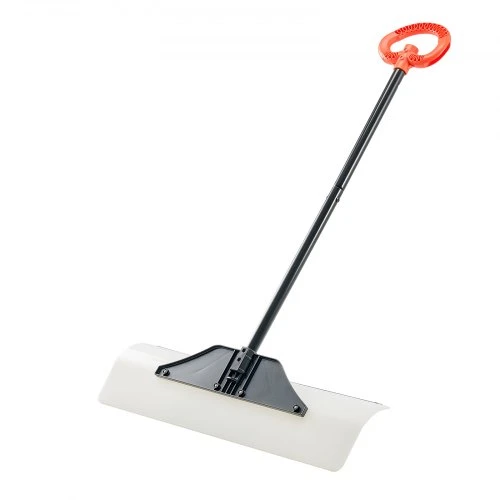 VEVOR Sniego stūmikas, 76,2 cm, su ergonomiška rankena ir segmentuota rankena, HDPE plastiko mentė, metalinis kraštas