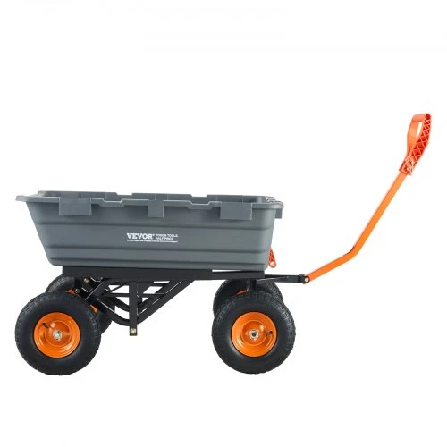Koduva VEVOR sodo išverčiamas vežimėlis TC4273A, 1500 lbs / 680,4kg, 33 cm padangos