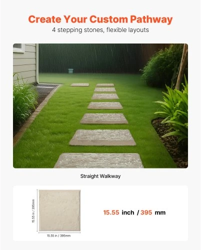 Koduva VEVOR sodo takelio plokštės, 4 vnt., 39,5 x 39,5 cm, smėlinės