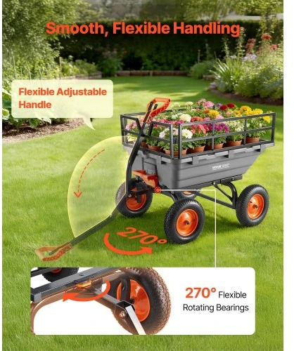 Koduva VEVOR sodo vežimėlis su išvertimo funkcija, 680 kg, 15 kub. pėdų, modelis TC4283